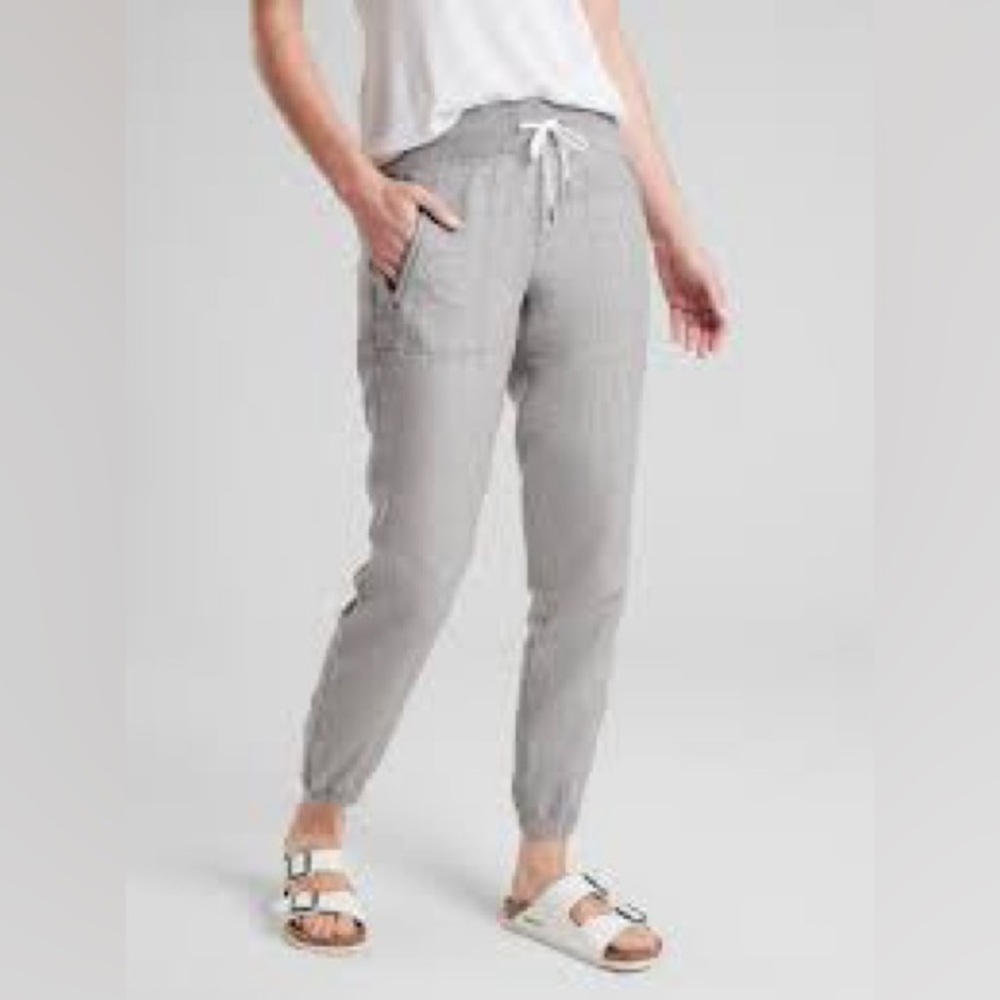 Athleta Gray Drawstring Jogger Pants